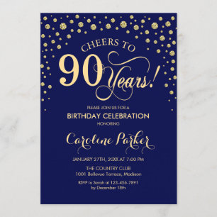Invitation à la fête du 90e anniversaire - Gold Na