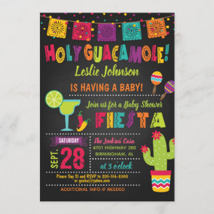 Invitation à la fête du Baby shower Saint-Guacamol