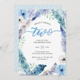 Invitation à la fête du Boho 2e anniversaire