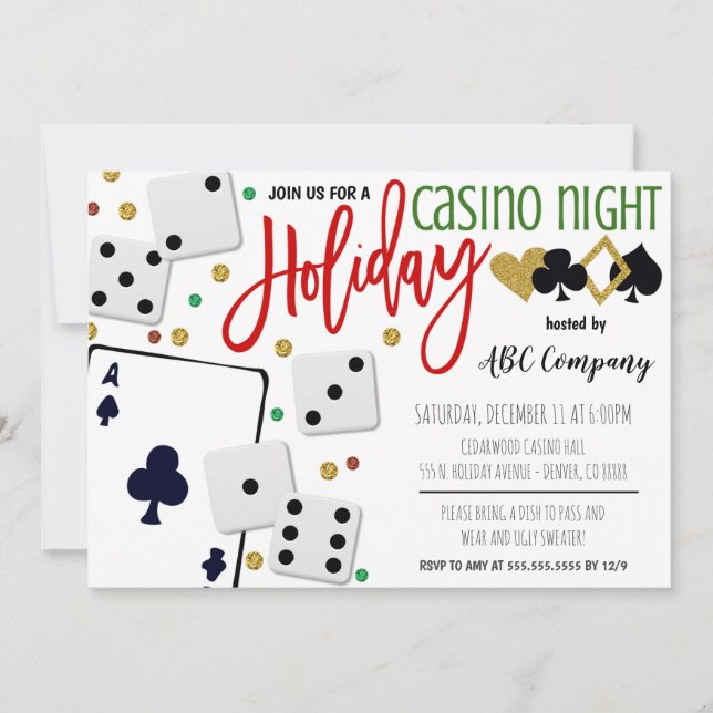 Invitation à la Fête du Casino Holiday (Devant)