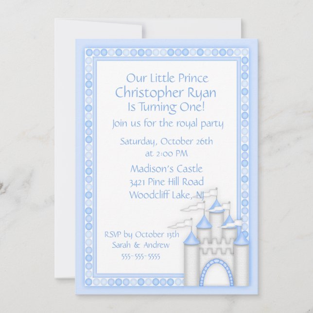 Invitation à la fête du château de Prince (Devant)