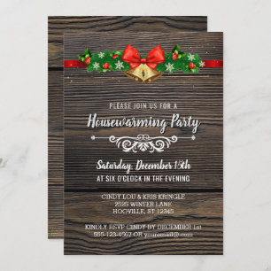 Invitation à la Fête du Chauffage de bois rustique