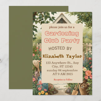 Invitation à la fête du club de jardinage – Fleurs