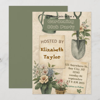 Invitation à la fête du club de jardinage – Fleurs
