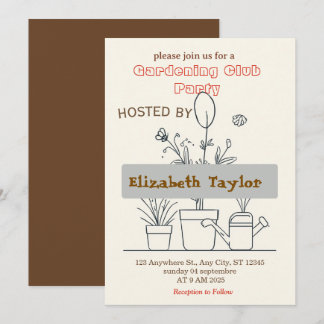 Invitation à la fête du club de jardinage – Fleurs