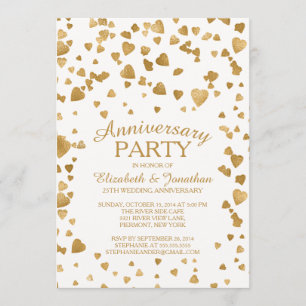 Invitation à la fête du coeur Confetti