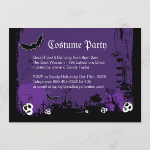 Invitation à la fête du costume d'Halloween