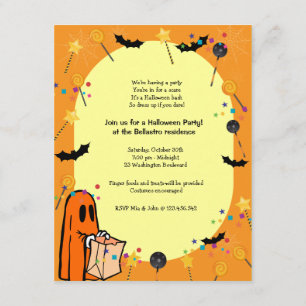 Invitation à la fête du costume d'Halloween