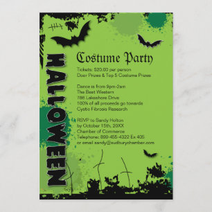 Invitation à la fête du costume d'Halloween