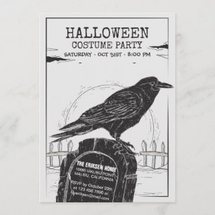 Invitation à la fête du costume d'Halloween du Cor