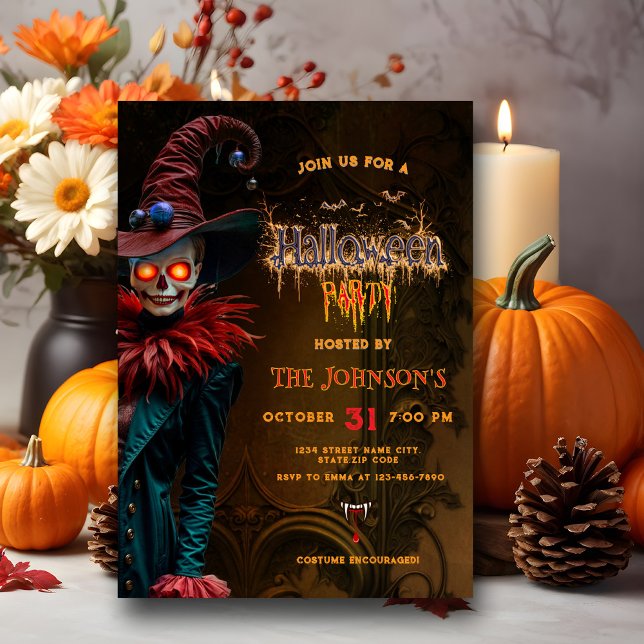 Invitation à la fête du costume d'Halloween pour a (Créateur téléchargé)