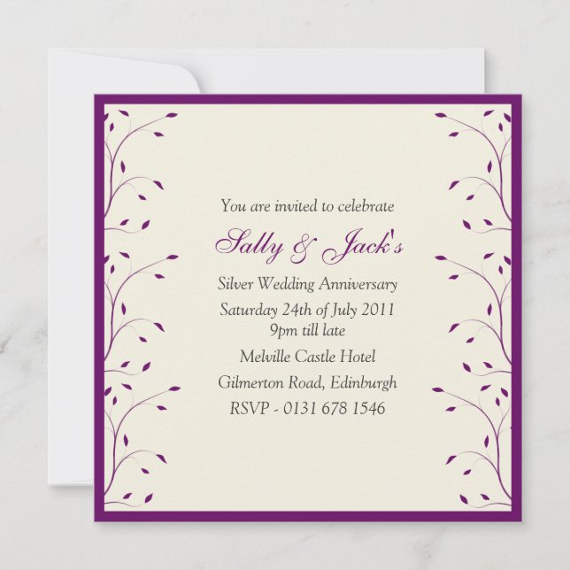 Invitation à la fête du Creme et du Purple Anniver (Devant)