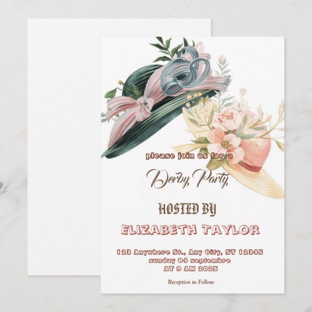 Invitation à la fête du Derby du Grand Chapeau (Devant / Derrière)
