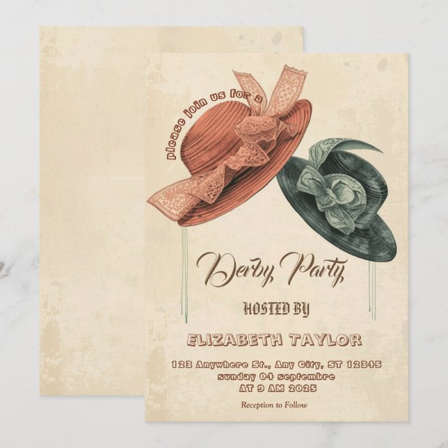 Invitation à la fête du Derby du Grand Chapeau (Devant / Derrière)