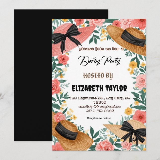 Invitation à la fête du Derby du Grand Chapeau (Devant / Derrière)