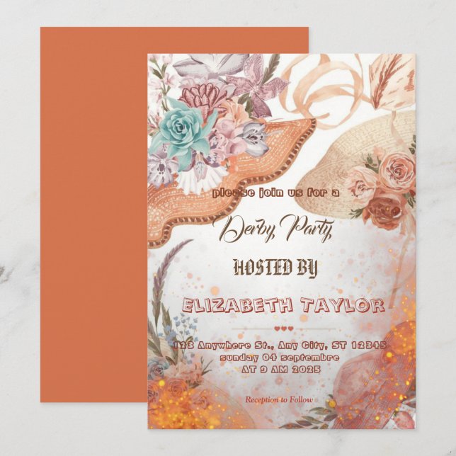 Invitation à la fête du Derby du Grand Chapeau (Devant / Derrière)
