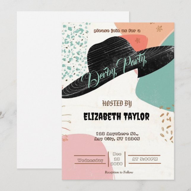 Invitation à la fête du Derby du Grand Chapeau (Devant / Derrière)