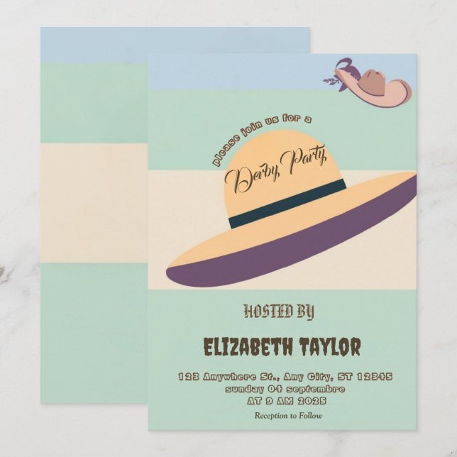 Invitation à la fête du Derby du Grand Chapeau (Devant / Derrière)