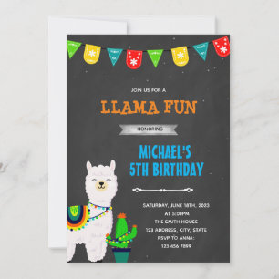 Invitation à la fête du garçon lama