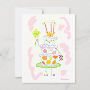 invitation à la fête du gâteau d'anniversaire