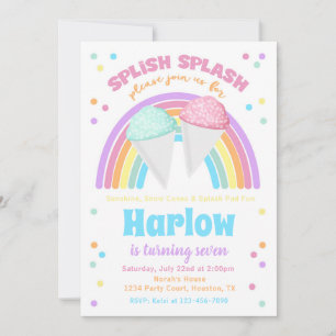 Invitation à la fête du Piscine de Cône de Neige