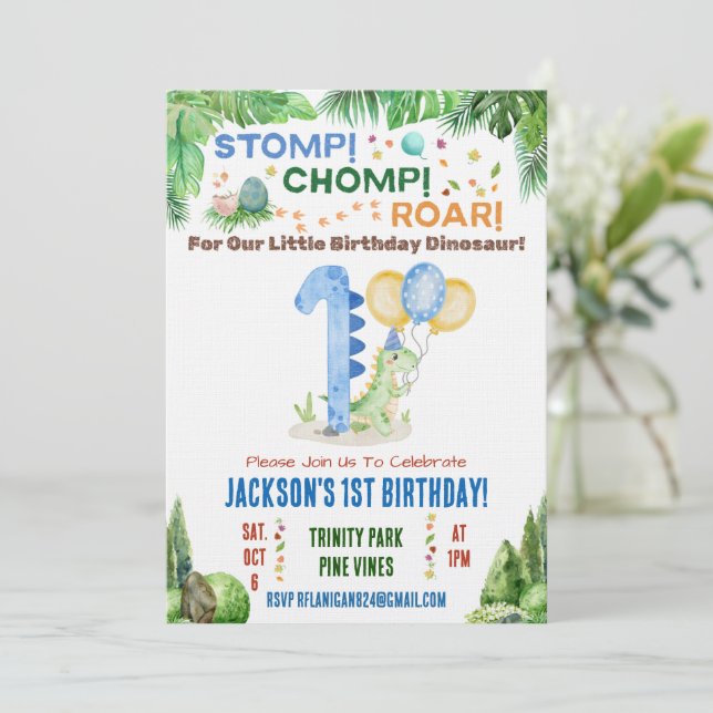 Invitation à la fête du premier anniversaire de Di (Debout devant)