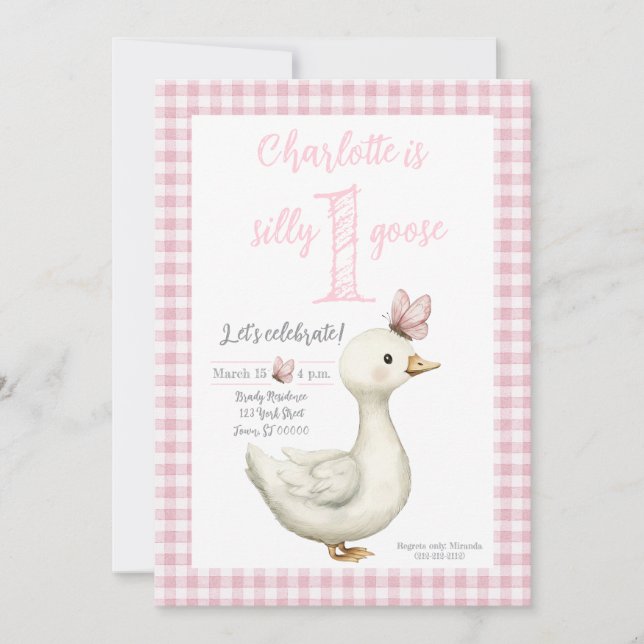 Invitation à la fête du premier anniversaire d'une (Devant)