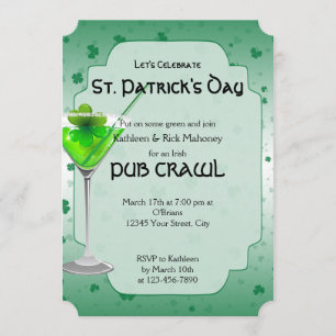 Invitation à la fête du pub de St. Patricks Day