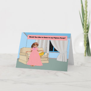 Invitation à la fête du pyjama pour les filles