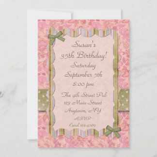 Invitation à la fête du Shabby rose