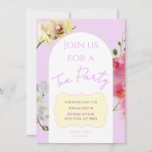 Invitation à la fête du thé aux orchidées