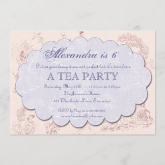 Invitation à la fête du thé d'anniversaire de la T
