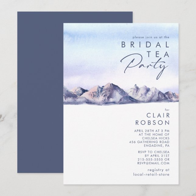 Invitation à la fête du thé nuptial du coucher du  (Devant / Derrière)