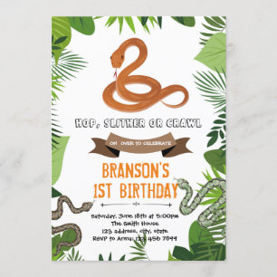 Invitation à la fête du thème des serpents