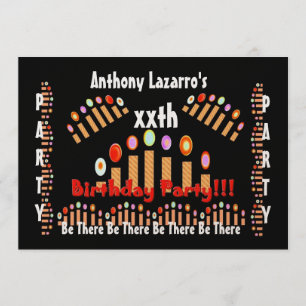 Invitation à la fête du xxe anniversaire - Bougies