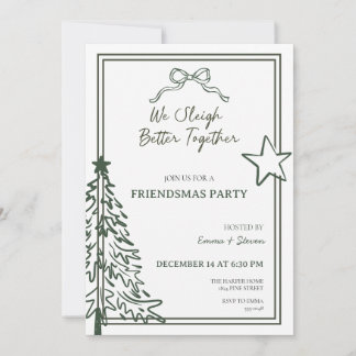 Invitation à la fête Friendsmas