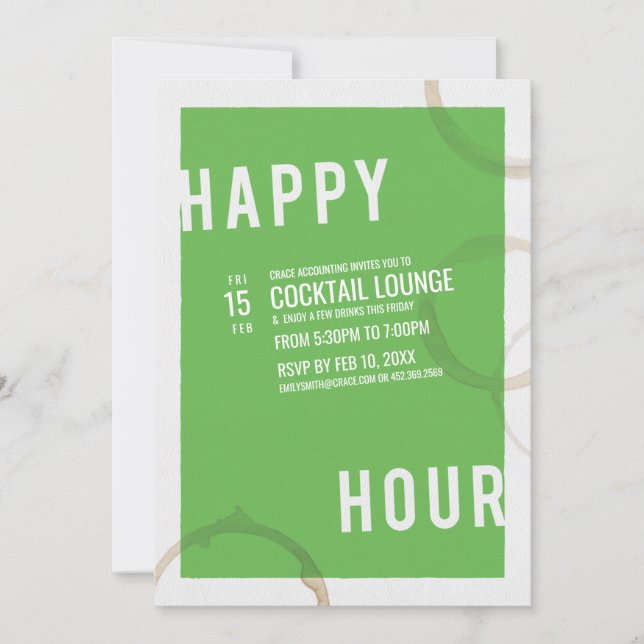 Invitation à la fête Happy Hour (Devant)