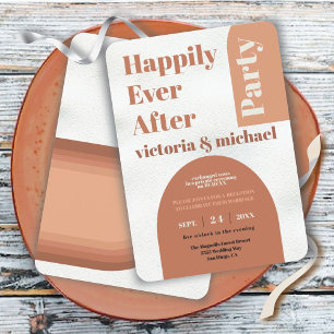 Invitation à la fête "Heureux pour toujours" après