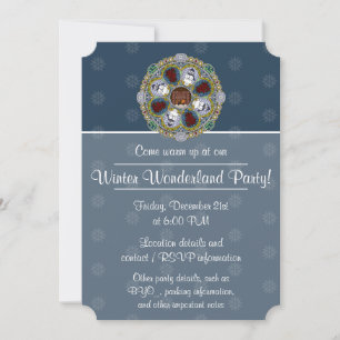 Invitation à la fête hivernale Art Nouveau