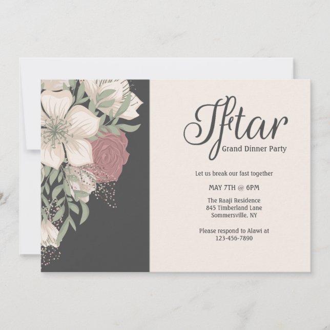 Invitation à la fête Iftar (Devant)