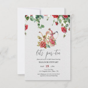 Invitation à la fête « Let's Par-Tea »