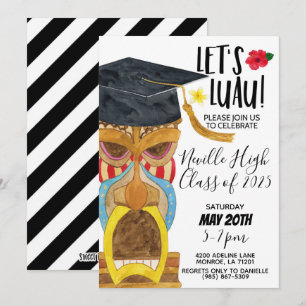 Invitation à la fête Luau