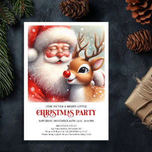 Invitation à la fête magique de Noël de Père Noël