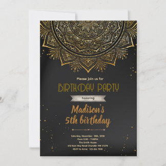 Invitation à la fête Mandala Diwali