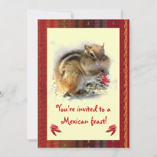 Invitation à la fête mexicaine de Chipmunk