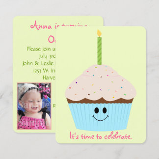 Invitation à la fête Modèle photo Cupcake