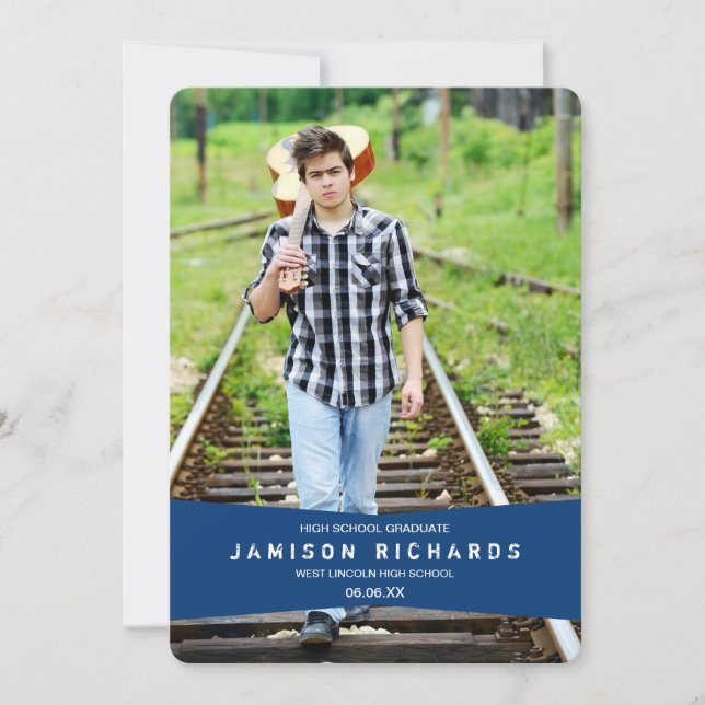 Invitation à la fête moderne de bannière / Royal B (Devant)