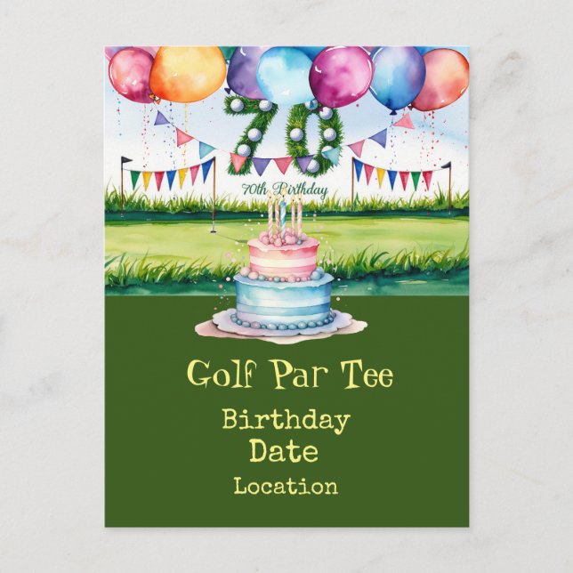 Invitation à la fête Par Tee pour les 70 ans de go (Devant)