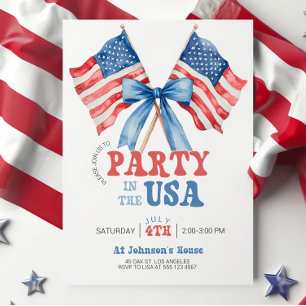 Invitation à la fête patriotique USA, fête modifia