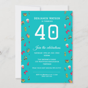 Invitation à la fête plate - Iconic 90's rétro fun